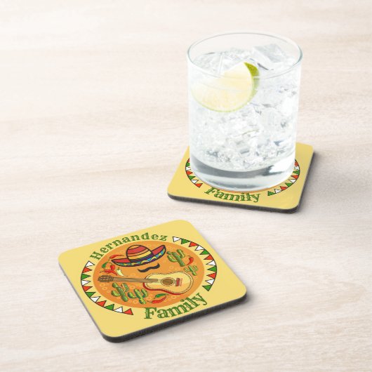 フィエススペインのタ·ネパーソナライズされたーム·おもしろい·シンコ·デ·マヨ コースター (右側)