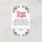 フィエスタおむつラッフルカード – フローラメキシコベビーSh エンクロージャーカード (正面)
