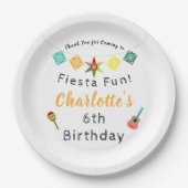 フィエスタおもしろいカラフル子供の誕生日パーティー ペーパープレート (正面)
