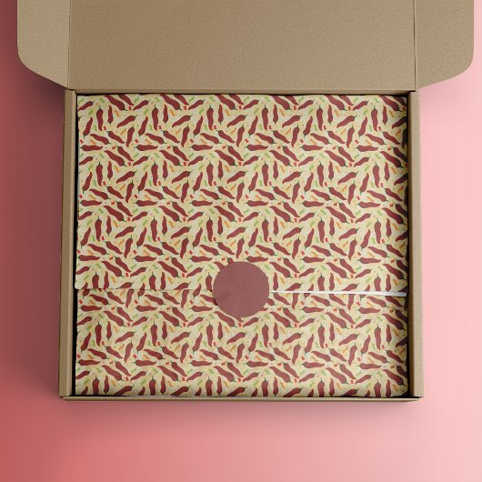 フィエスタおもしろいレッドチリパターン 薄葉紙