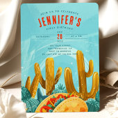 フィエスタおもしろい- 'タコ'Bout One'ファースト誕生日 招待状
