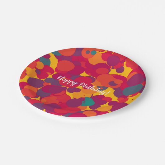 フィエスタお祝いすべての行事紙プレート ペーパープレート (アングル)