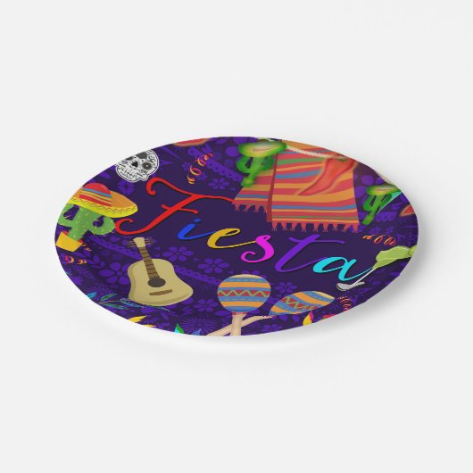 フィエスタお祝いバースデーパーティーチンコデマヨ ペーパープレート (アングル)