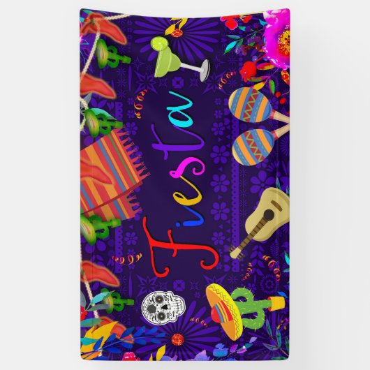 フィエスタお祝いバースデーパーティーチンコデマヨ 横断幕 (縦)