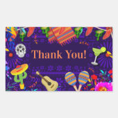 フィエスタお祝いバースデーパーティーチンコデマヨ 長方形シール (正面)