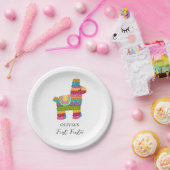 フィエスタとおもしろいピニャタラマガールファースト誕生日 ペーパープレート (パーティー)