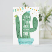 フィエスタとおもしろいボーイブルーサボテン1st誕生日 招待状 (スタンド正面)