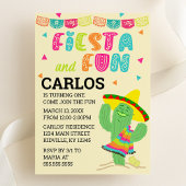 フィエスタとおもしろい誕生日パーティーの招待 招待状