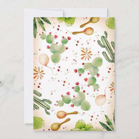 フィエスタとおもしろい|夏の誕生日パーティー 招待状 (裏面)