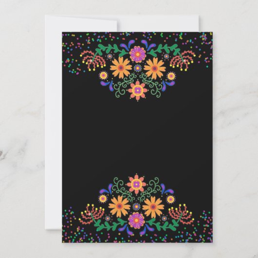 フィエスタとサボテンのブカラフルリーデスメイドランチョン 招待状 (裏面)