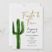 フィエスタと楽しいお誕生日おめでとう招待状 招待状 (正面)