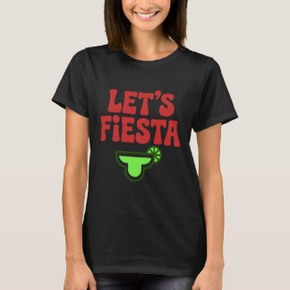 フィエスタのミニマル・タイポグラフィTシャツ Tシャツ