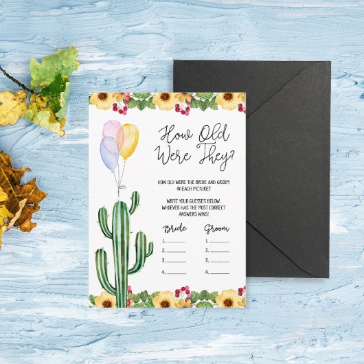 フィエスタウェディングシャワー彼らはゲームカードを何歳だった エンクロージャーカード
