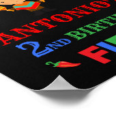 フィエスタウェルカムパーティーサイン最初のフィエスタメキシコの男の子 ポスター (角)