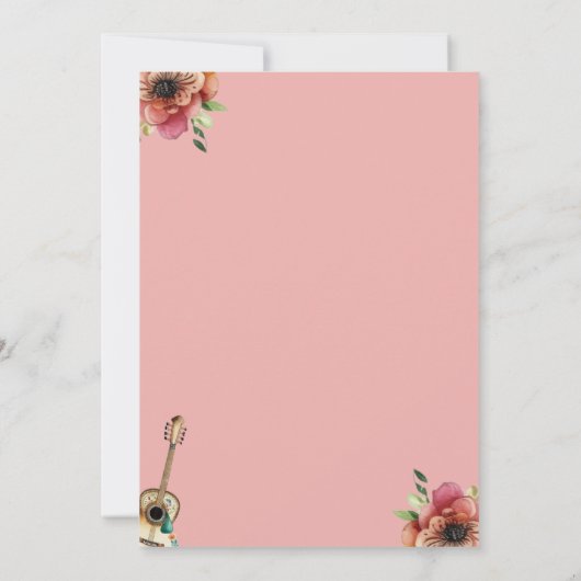 フィエスタウォーターカラーサボススリーエスタ誕生日 招待状 (裏面)