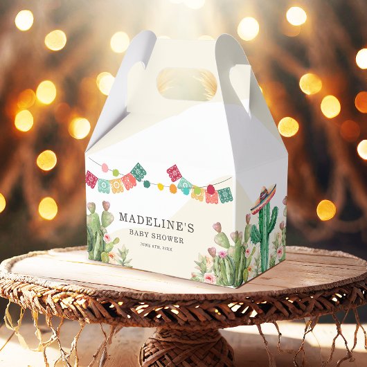 フィエスタウォーターカラーサボスメキシカンベイビーシャワー フェイバーボックス