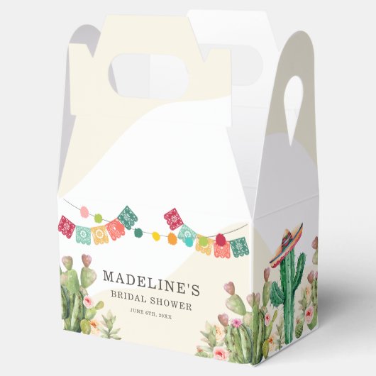 フィエスタウォーターカラーサボスメキシコブライダルシャワー フェイバーボックス (オープン)