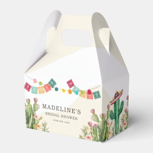 フィエスタウォーターカラーサボスメキシコブライダルシャワー フェイバーボックス (正面サイド)
