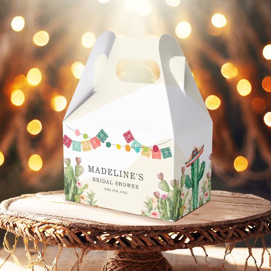 フィエスタウォーターカラーサボスメキシコブライダルシャワー フェイバーボックス