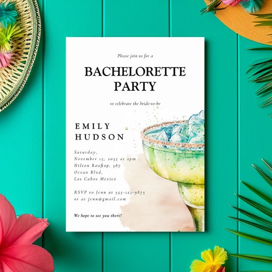 フィエスタウォーターカラーバチェロレッテ 招待状