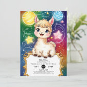 フィエスタウォーターカラーラマ誕生日 招待状 (スタンド正面)