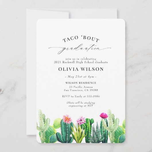 フィエスタエクセションタコブクルーサボテン 招待状 (正面)