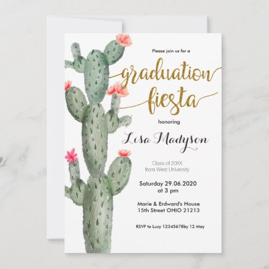 フィエスタエクセションパーティ招待状カード 招待状 (正面)