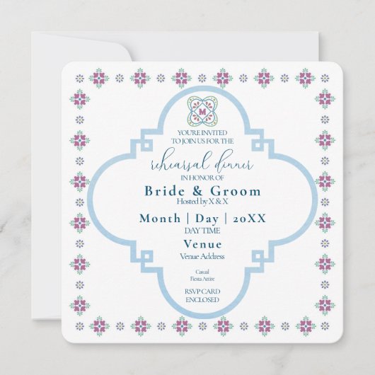 フィエスタエレガントリハーサルディナー招待状 招待状 (正面)