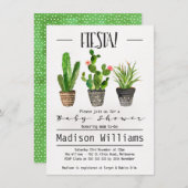 フィエスタカクタスベビーシャワー招待状 招待状 (正面/裏面)