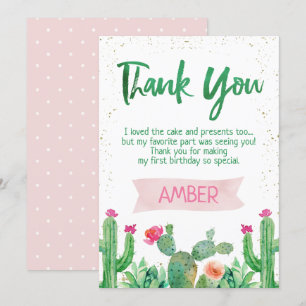 フィエスタカクタス誕生日サンキューカード 招待状