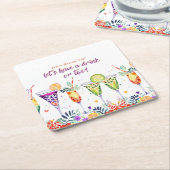 フィエスタカクテルカスタム スクエアペーパーコースター (アングル)