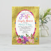 フィエスタカップルシャワー招待状フローラ 招待状 (スタンド正面)