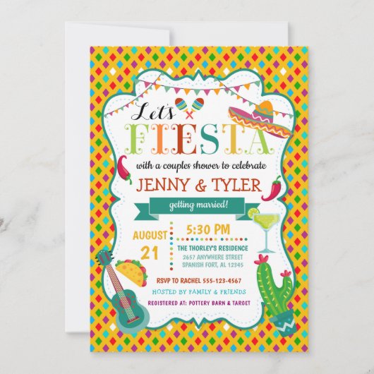 フィエスタカップルシャワー 招待状 (正面)