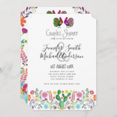 フィエスタカップルズシャワーフォークアートフラワーズ 招待状 (正面/裏面)