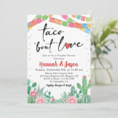 フィエスタカップルズシャワー招待状メキシコテーマ 招待状 (スタンド正面)