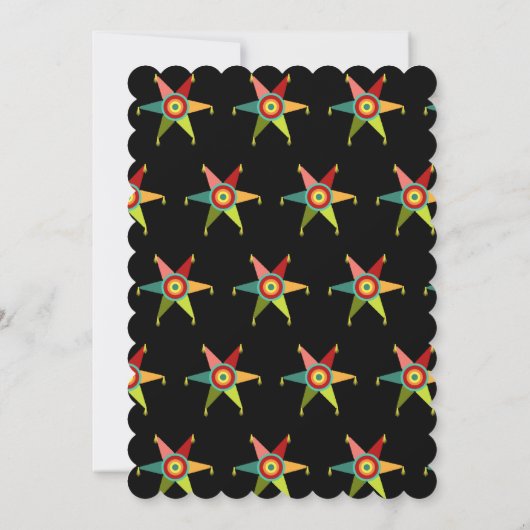 フィエスタカップル赤ちゃんシャワー花ラマモダン 招待状 (裏面)