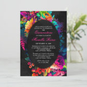 フィエスタカラフルウォーターカラーフローラキンセアニラ 招待状 (スタンド正面)