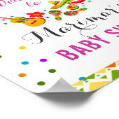 フィエスタカラフルカルチャーサボスベビーシャワーウェルカム ポスター (角)