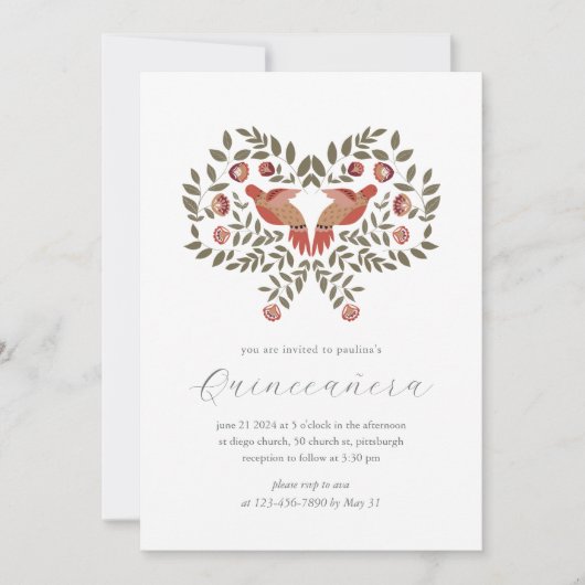 フィエスタカラフルキンセアニラ写真 招待状 (正面)