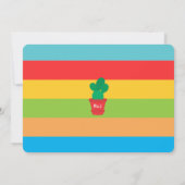 フィエスタカラフルサクタスマラカスウェディングシャワー 招待状 (裏面)