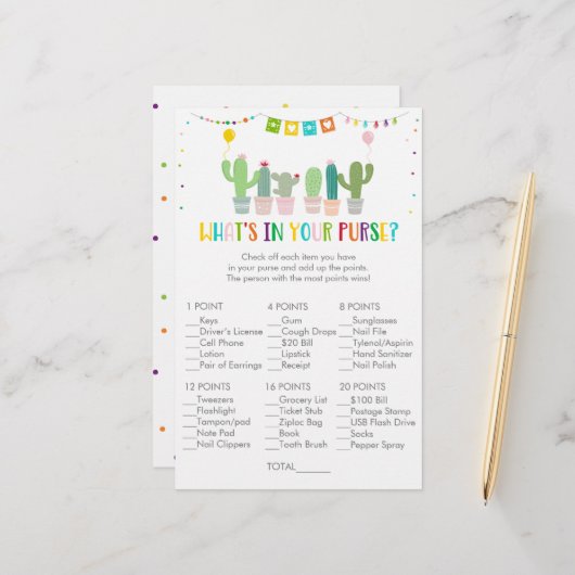 フィエスタカラフルサボスあなたの財布のゲームの中に何がある (正面/裏面インサイチュ)