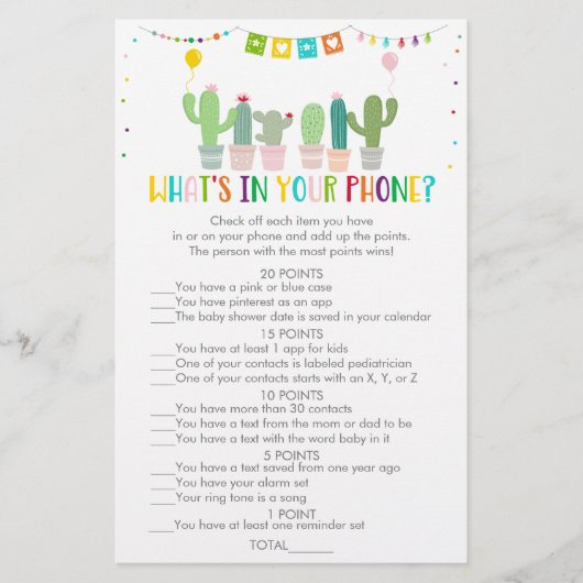 フィエスタカラフルサボスあなたの電話ゲームの中に何がある (正面)