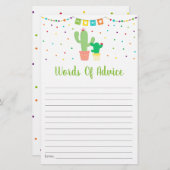 フィエスタカラフルサボスベビーシャワーアドバイス (正面/裏面)