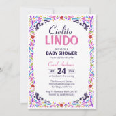 フィエスタカラフルシエリトリンドメキシカンベイビーシャワー 招待状 (正面)