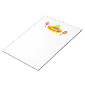 フィエスタカラフルソンブレロハットマラカス ノートパッド (アングル)