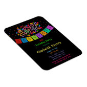 フィエスタカラフルドットフラッグバナーバースデーパーティー マグネット (右側)