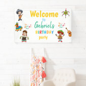 フィエスタカラフルバースデーパーティーウェルカムバナー 横断幕 (インサイチュ)