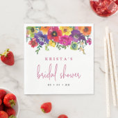 フィエスタカラフルフラワーズブライダルシャワー スタンダードランチョンナプキン (インサイチュ)