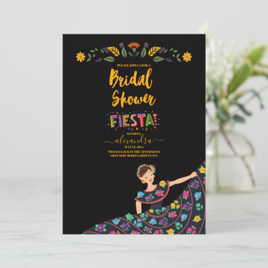 フィエスタカラフルフラワーズブライダルシャワー 招待状 (スタンド正面)