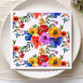 フィエスタカラフルフラワーメ結婚キシカン婚約 スタンダードカクテルナプキン